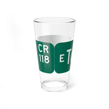 Wayne County 118 NY blade sign (New York) (Road Sign) Pint Glass 16oz - Go Mug Yourself