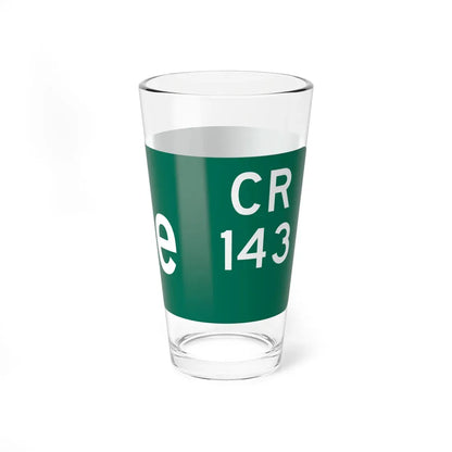 Wayne County 143 NY blade sign (New York) (Road Sign) Pint Glass 16oz - Go Mug Yourself