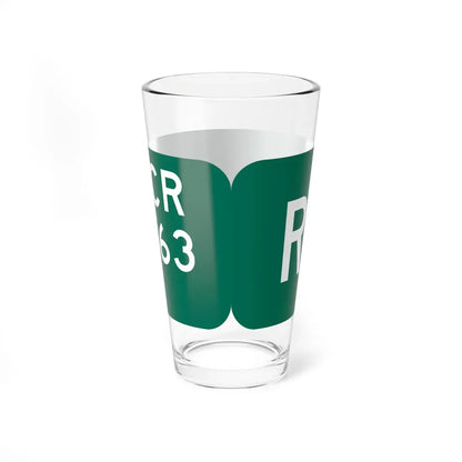 Wayne County 163 NY blade sign (New York) (Road Sign) Pint Glass 16oz - Go Mug Yourself