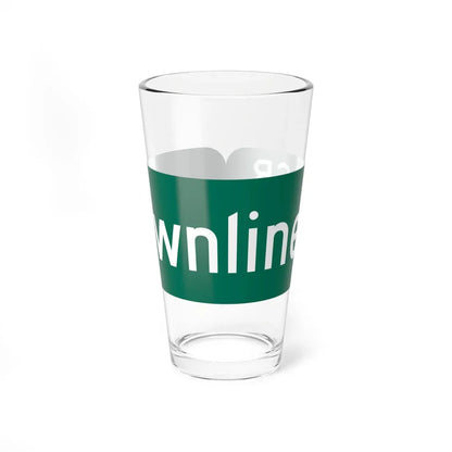 Wayne County 218 NY blade sign (New York) (Road Sign) Pint Glass 16oz 16oz - Go Mug Yourself