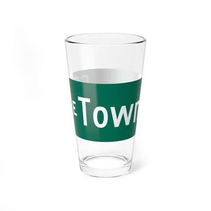 Wayne County 218 NY blade sign (New York) (Road Sign) Pint Glass 16oz - Go Mug Yourself