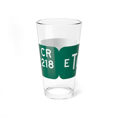 Wayne County 218 NY blade sign (New York) (Road Sign) Pint Glass 16oz - Go Mug Yourself