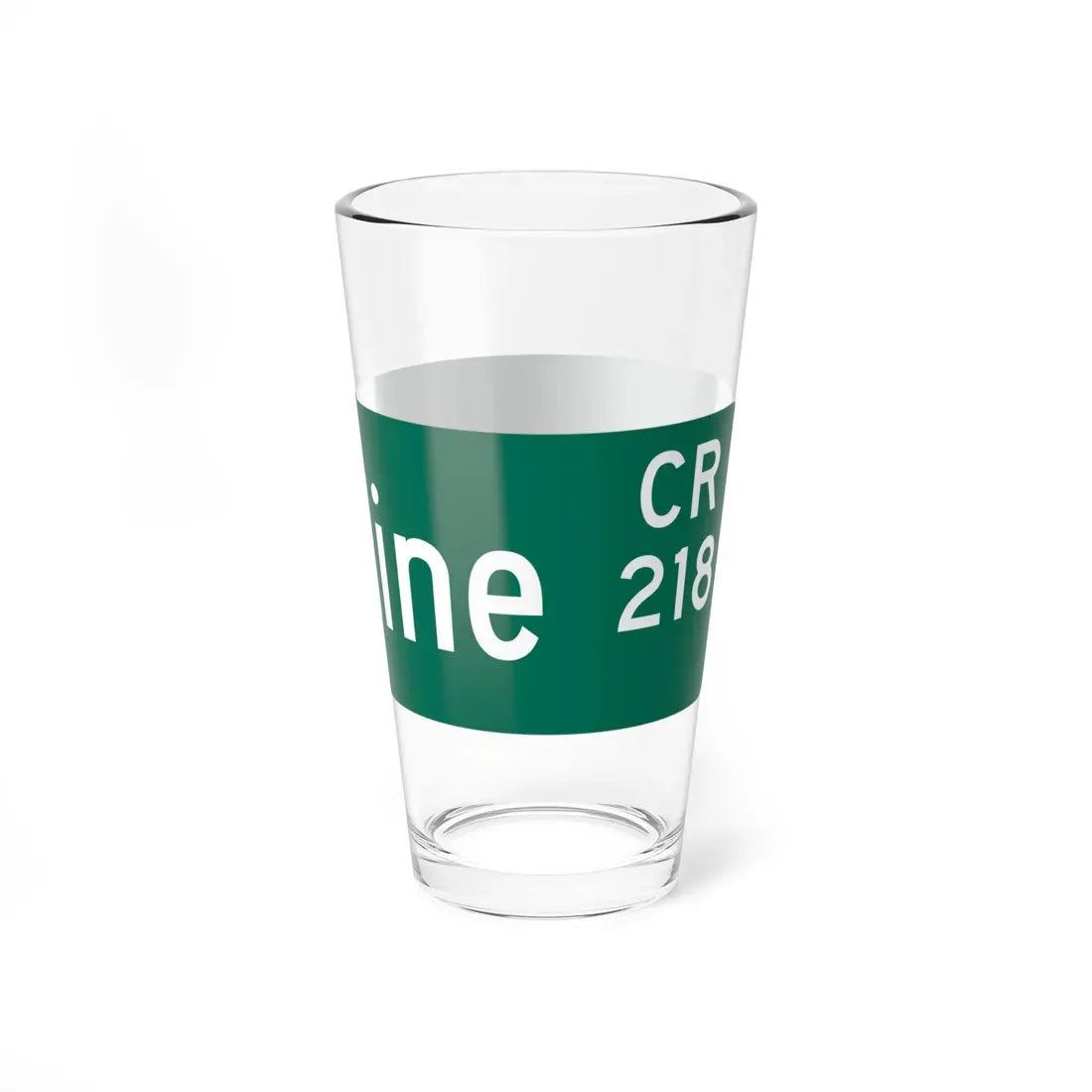Wayne County 218 NY blade sign (New York) (Road Sign) Pint Glass 16oz - Go Mug Yourself
