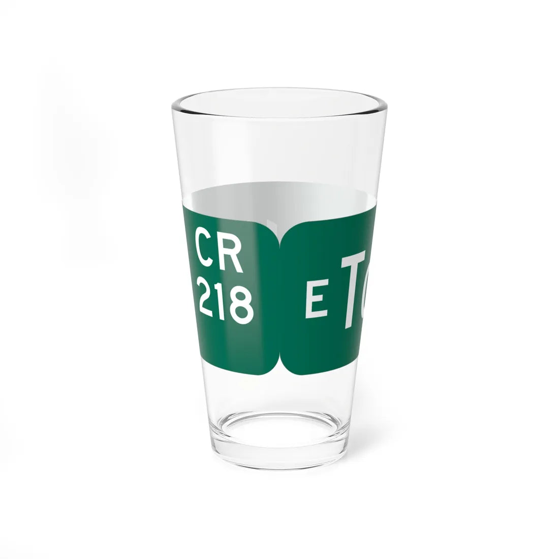 Wayne County 218 NY blade sign (New York) (Road Sign) Pint Glss 16oz - Go Mug Yourself