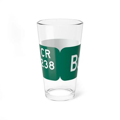 Wayne County 238 NY blade sign (New York) (Road Sign) Pint Glss 16oz - Go Mug Yourself