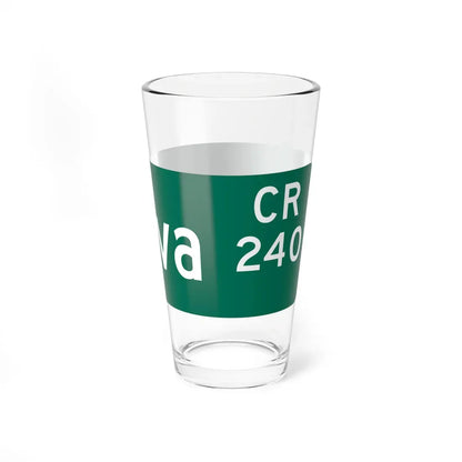 Wayne County 240 NY blade sign (New York) (Road Sign) Pint Glass 16oz - Go Mug Yourself