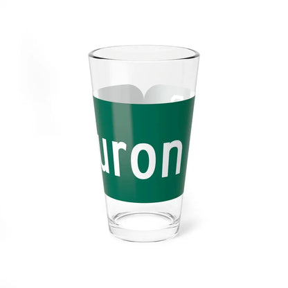 Wayne County 256 NY blade sign (New York) (Road Sign) Pint Glass 16oz 16oz - Go Mug Yourself
