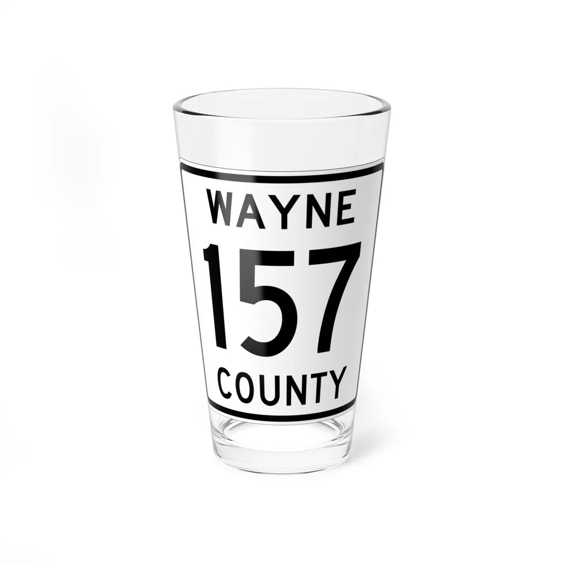 Wayne County Route 157 OH (Ohio) (Road Sign) Pint Glss 16oz 16oz - Go Mug Yourself