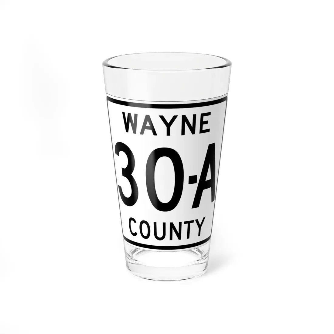 Wayne County Route 30A OH (Ohio) (Road Sign) Pint Glass 16oz 16oz - Go Mug Yourself