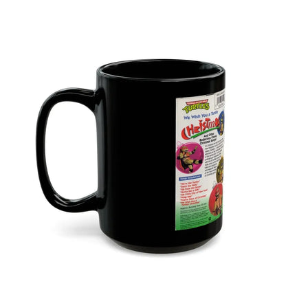 WE WISH YOU A TURTLE CHRISTMAS (VHS COVER) - Black Coffee Mug - Go Mug Yourself