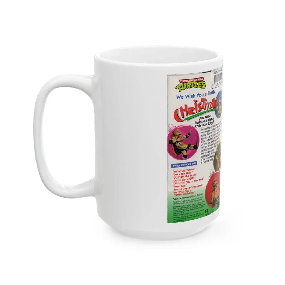WE WISH YOU A TURTLE CHRISTMAS (VHS COVER) - White Coffee Mug - Go Mug Yourself