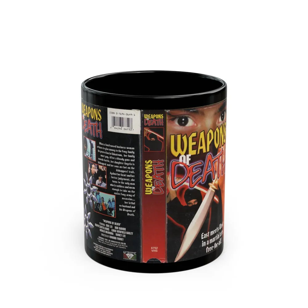 WEAPONS OF DEATH (VHS COVER) - Black Coffee Mug-11oz-Go Mug Yourself