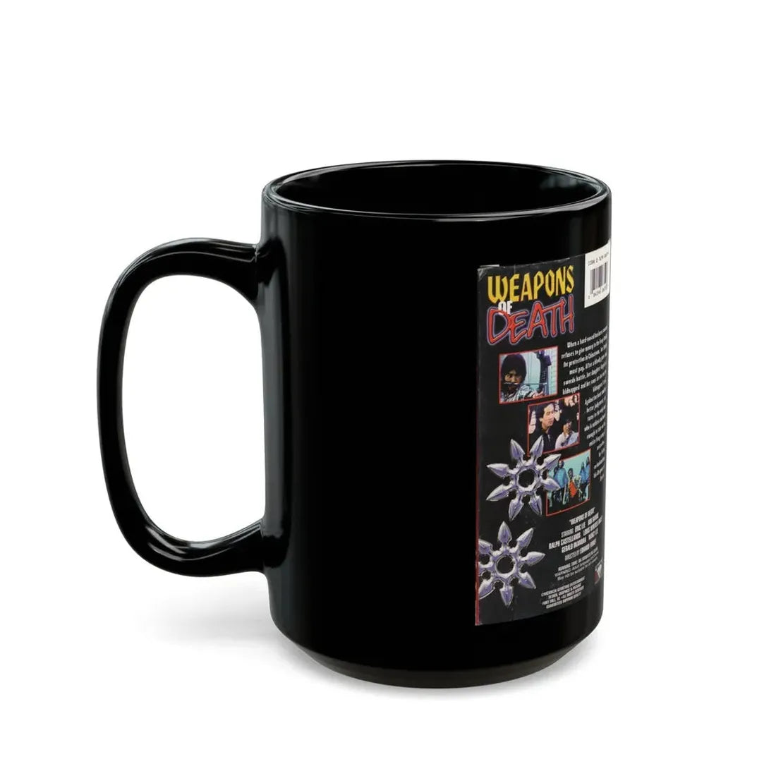 WEAPONS OF DEATH (VHS COVER) - Black Coffee Mug - Go Mug Yourself