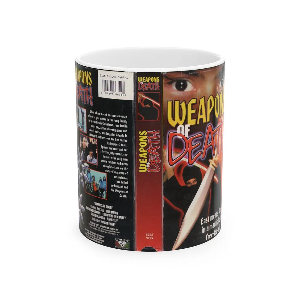 WEAPONS OF DEATH (VHS COVER) - White Coffee Mug-11oz-Go Mug Yourself