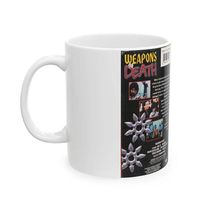 WEAPONS OF DEATH (VHS COVER) - White Coffee Mug - Go Mug Yourself