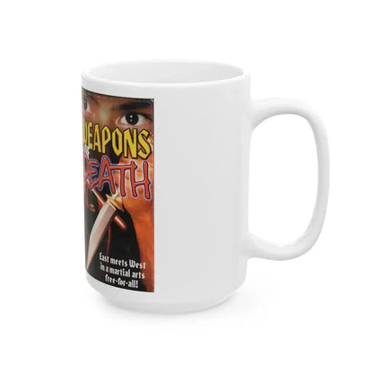 WEAPONS OF DEATH (VHS COVER) - White Coffee Mug - Go Mug Yourself
