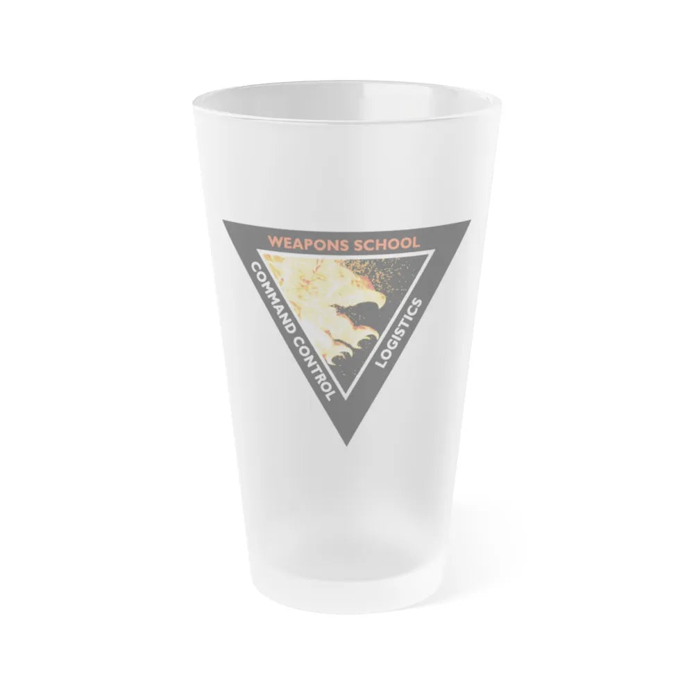 Weapons School Command Control Logistics (U.S. Navy) Frosted Pint Glass 16oz-Go Mug Yourself