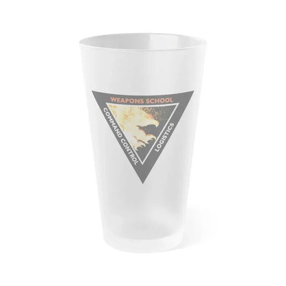Weapons School Command Control Logistics (U.S. Navy) Frosted Pint Glass 16oz Default Title - Go Mug Yourself