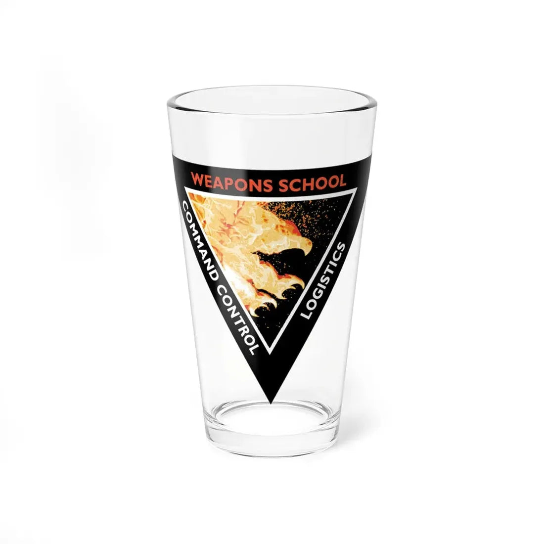 Weapons School Command Control Logistics (U.S. Navy) Pint Glass 16oz 16oz - Go Mug Yourself