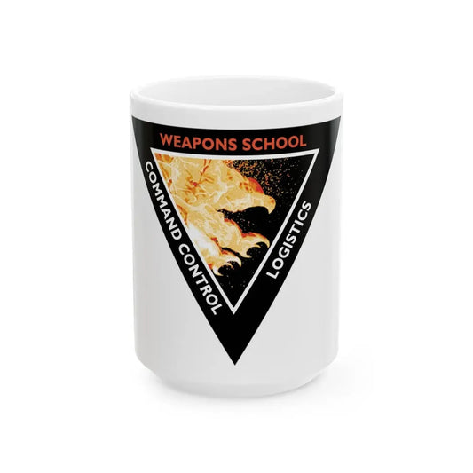 Weapons School Command Control Logistics (U.S. Navy) White Coffee Mug 15oz - Go Mug Yourself