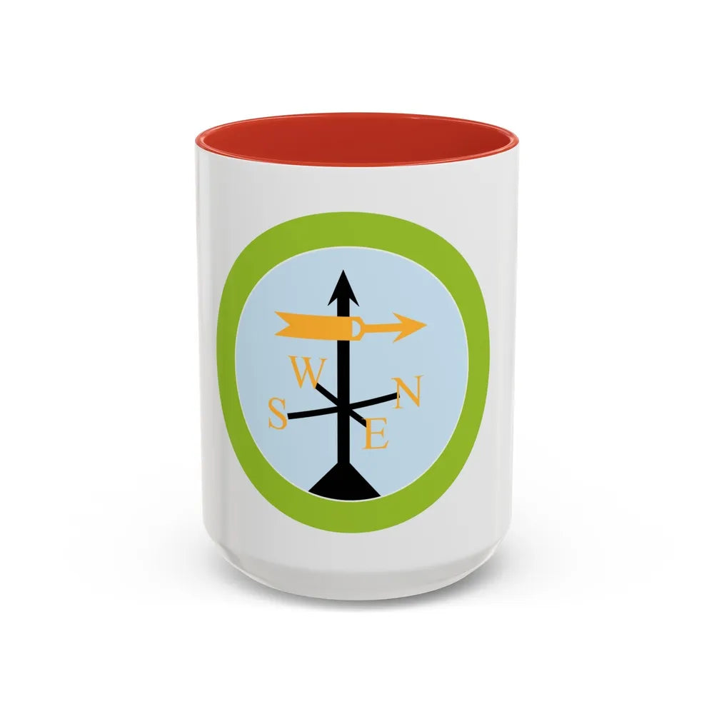 Weather (Boy Scout Merit Badge) Accent Coffee Mug-15oz-Red-Go Mug Yourself