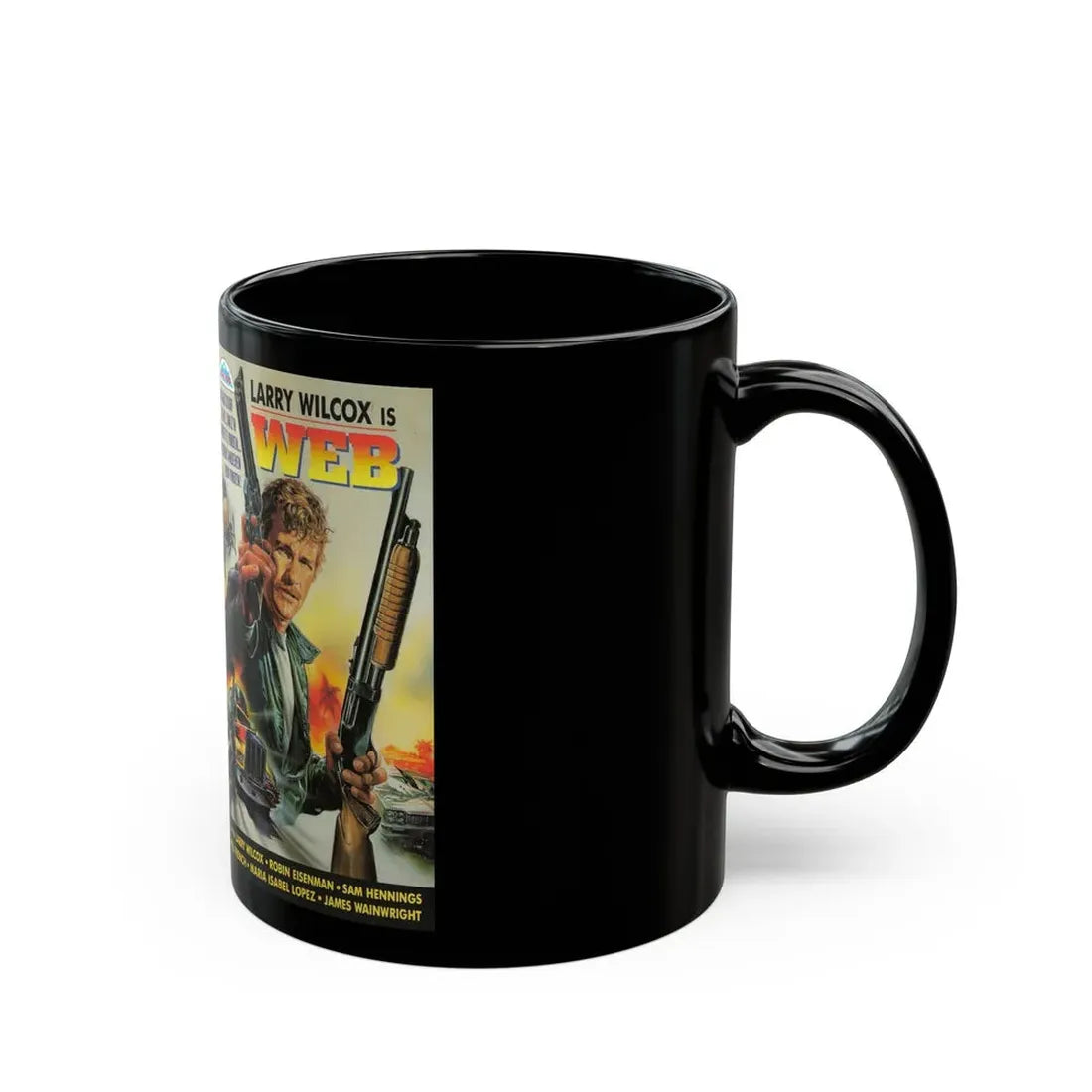 WEB LARRY WILCOX (VHS COVER) - Black Coffee Mug - Go Mug Yourself