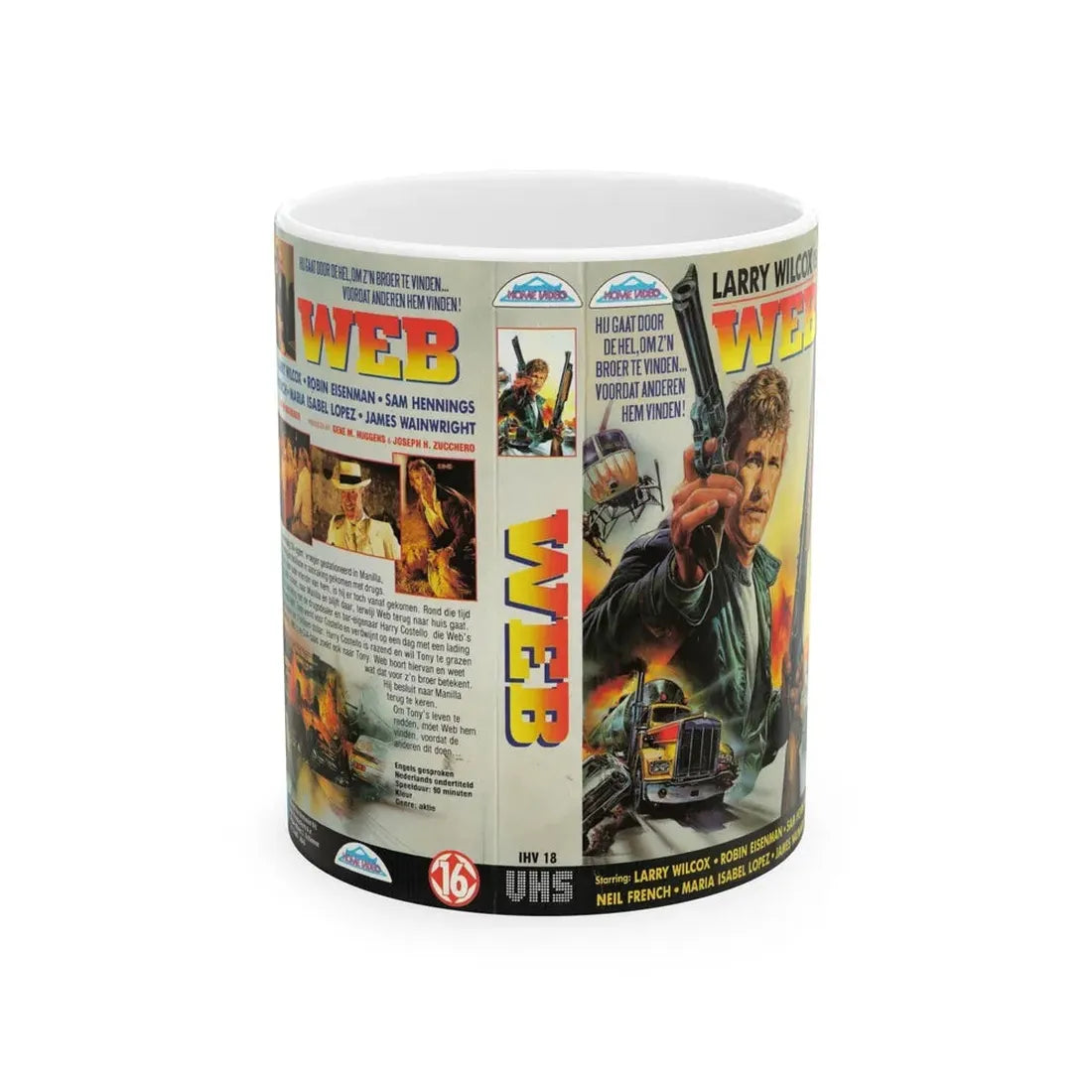 WEB LARRY WILCOX (VHS COVER) - White Coffee Mug 11oz - Go Mug Yourself