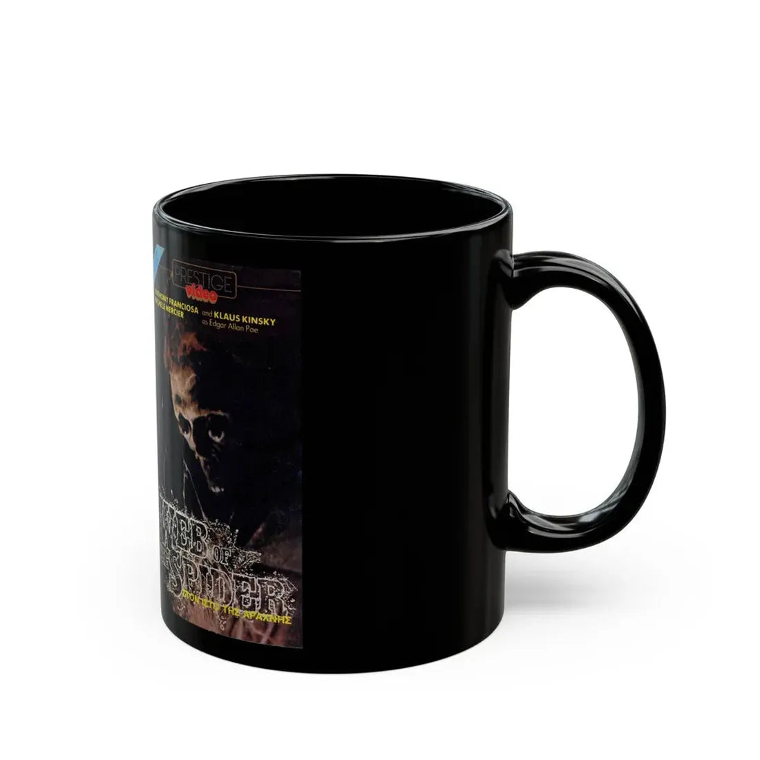 WEB OF THE SPIDER (VHS COVER) - Black Coffee Mug - Go Mug Yourself