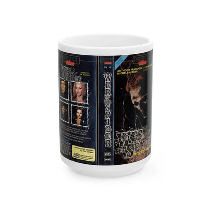WEB OF THE SPIDER (VHS COVER) - White Coffee Mug 15oz - Go Mug Yourself