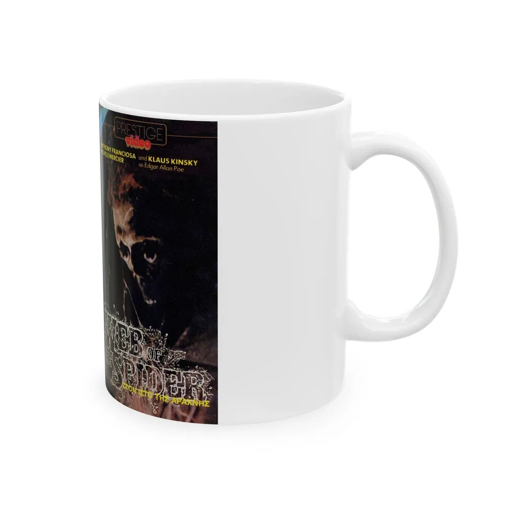 WEB OF THE SPIDER (VHS COVER) - White Coffee Mug-Go Mug Yourself