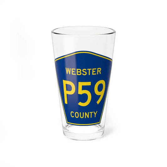 Webster County Route P59 IA (Iowa) (Road Sign) Pint Glass 16oz 16oz - Go Mug Yourself