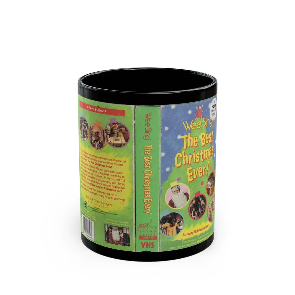 WEE SING THE BEST CHRISTMAS EVER (VHS COVER) - Black Coffee Mug-11oz-Go Mug Yourself