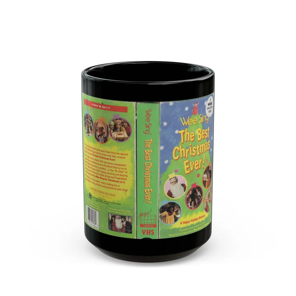 WEE SING THE BEST CHRISTMAS EVER (VHS COVER) - Black Coffee Mug-15oz-Go Mug Yourself