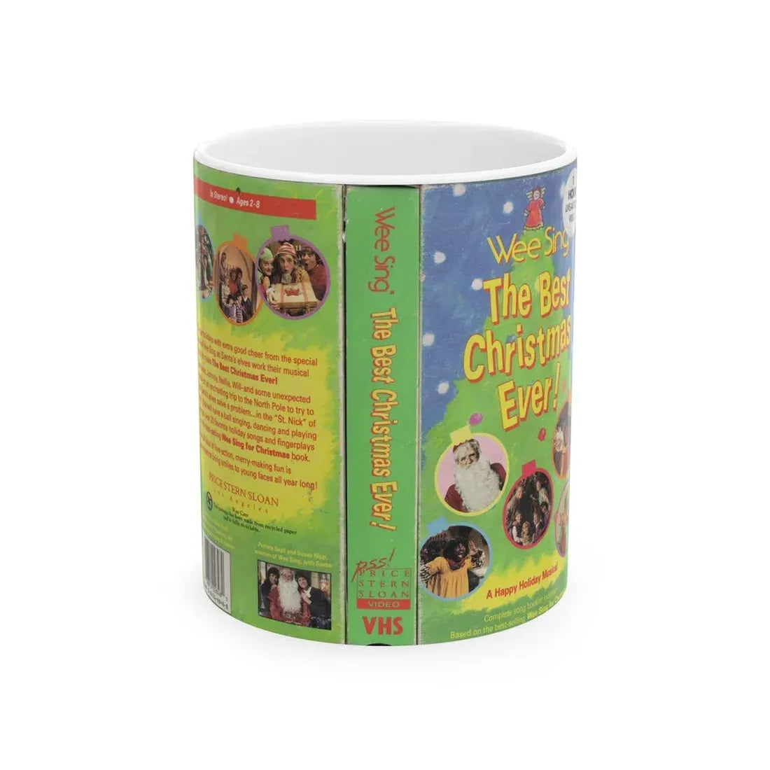 WEE SING THE BEST CHRISTMAS EVER (VHS COVER) - White Coffee Mug 11oz - Go Mug Yourself