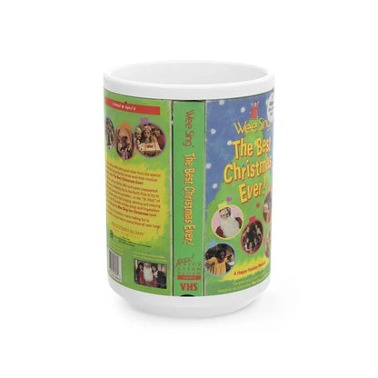 WEE SING THE BEST CHRISTMAS EVER (VHS COVER) - White Coffee Mug 15oz - Go Mug Yourself