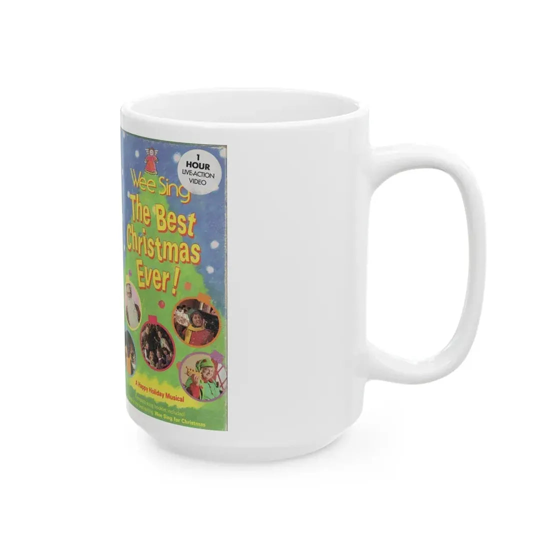 WEE SING THE BEST CHRISTMAS EVER (VHS COVER) - White Coffee Mug - Go Mug Yourself