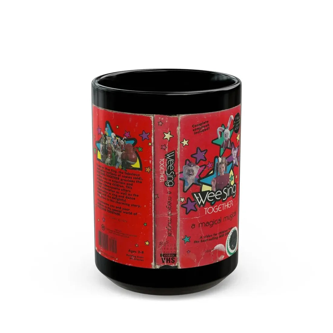 WEE SING TOGETHER A MAGICAL MUSICAL (VHS COVER) - Black Coffee Mug 15oz - Go Mug Yourself