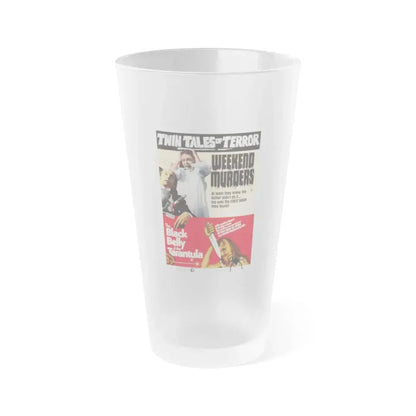 WEEKEND MURDERS + THE BLACK BELLY OF THE TARANTULA 1971 Movie Poster - Frosted Pint Glass 16oz 16oz Frosted - Go Mug Yourself