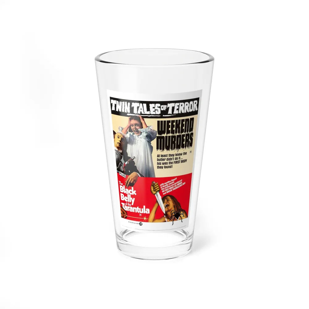 WEEKEND MURDERS + THE BLACK BELLY OF THE TARANTULA 1971 Movie Poster - Pint Glass 16oz-16oz-Go Mug Yourself