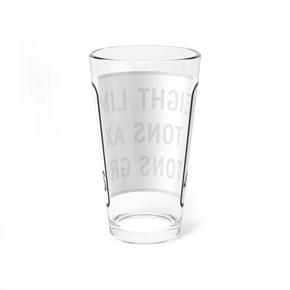 WEIGHT LIMIT IQ TONS AXLE 40 TONS GROSS Illinois MUTCD R12-I108 template (Illinois) (Road Sign) Pint Glss 16oz - Go Mug Yourself