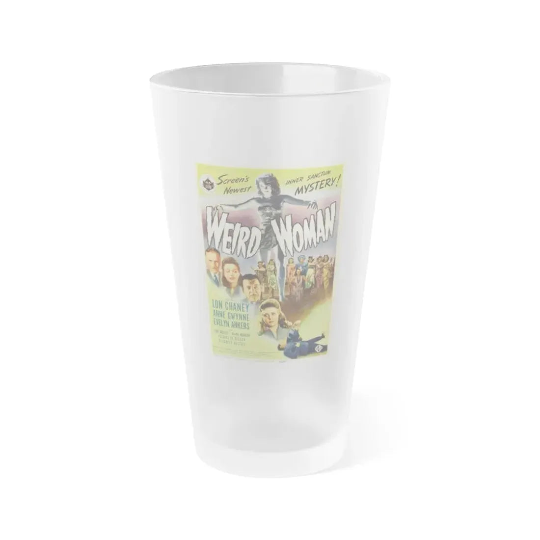 WEIRD WOMAN 1944 Movie Poster - Frosted Pint Glass 16oz 16oz Frosted - Go Mug Yourself