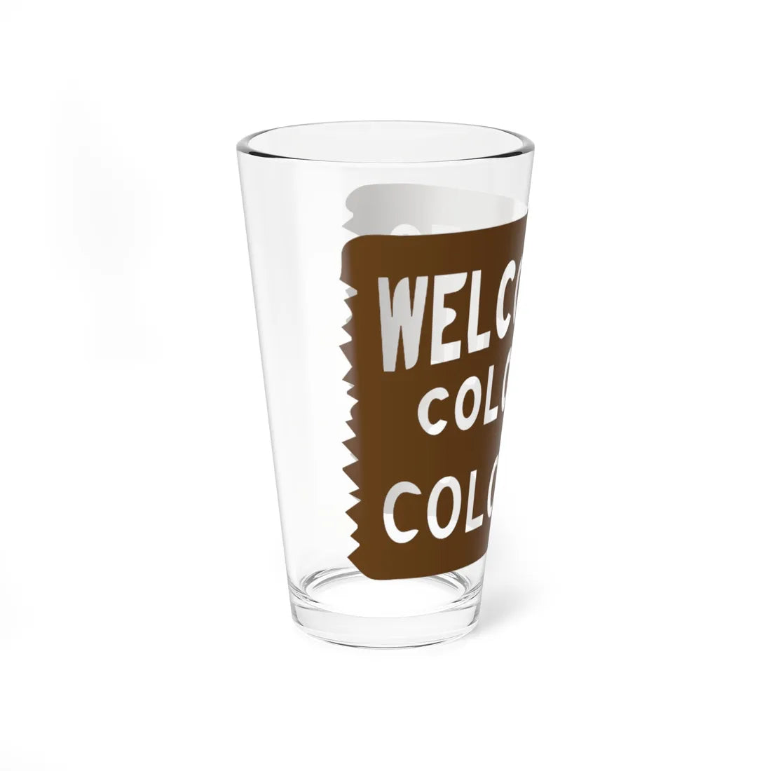Welcome to Colorful Colorado road sign (Colorado) (Road Sign) Pint Glss 16oz - Go Mug Yourself
