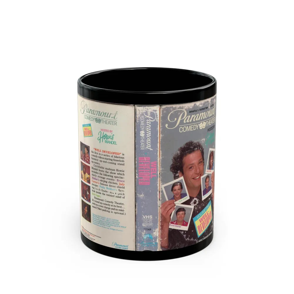 WELL DEVELOPED PARAMOUNT COMEDY THEATER HOSTED BY HOWIE MANDEL (VHS COVER) - Black Coffee Mug-11oz-Go Mug Yourself