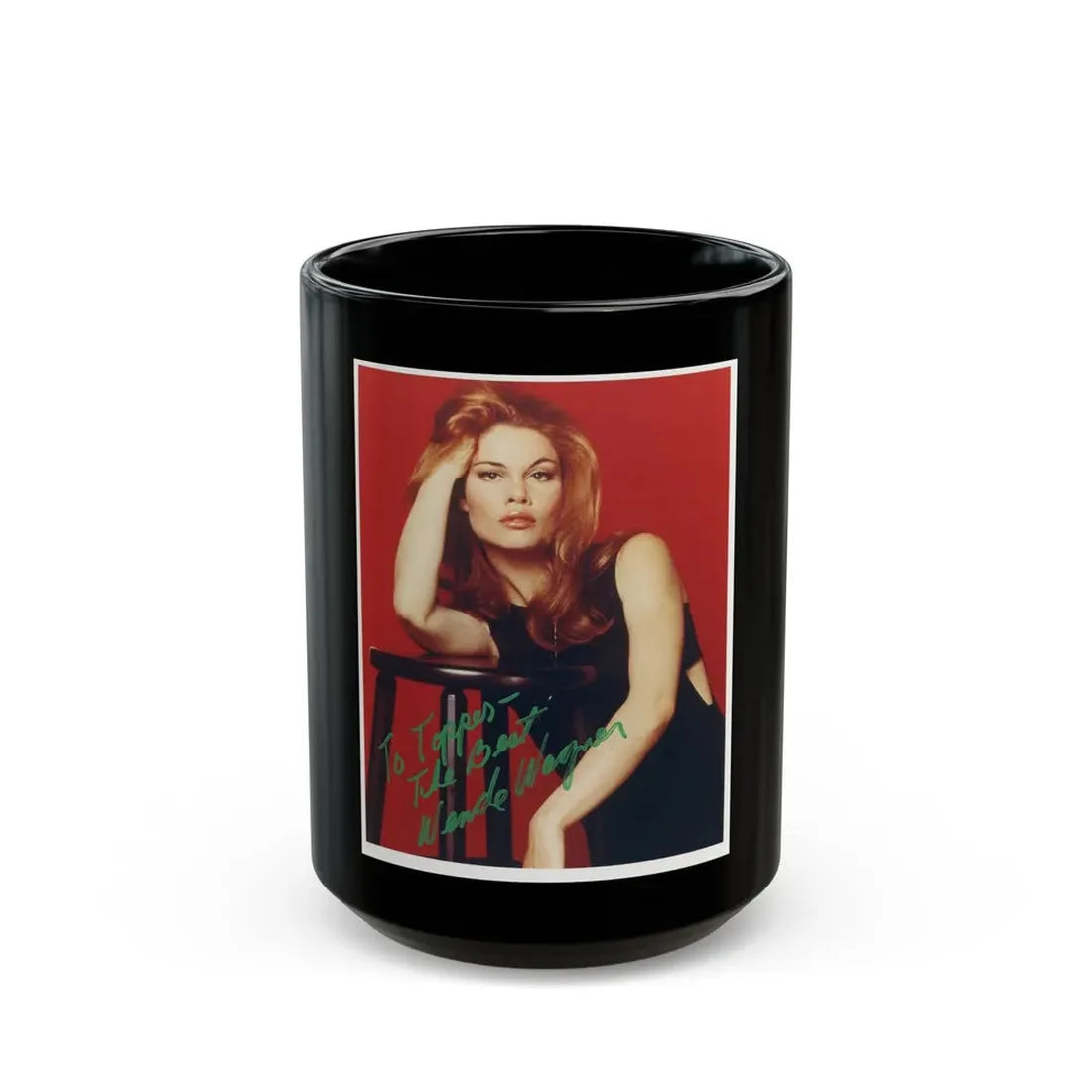 Wende Wagner #14 (Vintage Female Icon) Black Coffee Mug 15oz - Go Mug Yourself