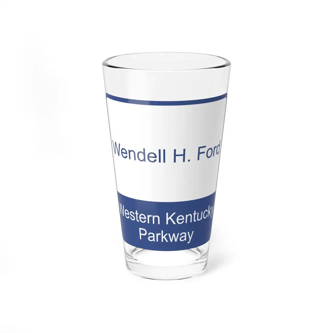 Wendell H Ford Western KY Parkway Shield (Kentucky) (Road Sign) Pint Glass 16oz 16oz - Go Mug Yourself
