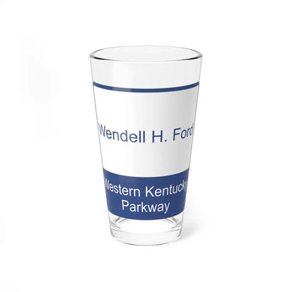 Wendell H Ford Western KY Parkway Shield (Kentucky) (Road Sign) Pint Glass 16oz 16oz - Go Mug Yourself