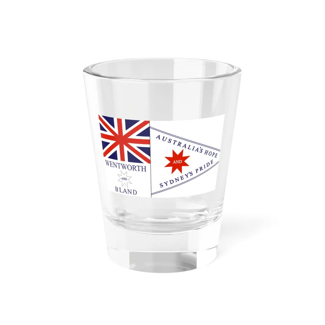 Wentworth and Bland political flag (Australia) Shot Glass 1.5oz 1.5oz - Go Mug Yourself