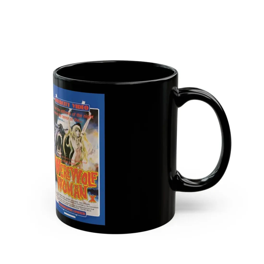 WEREWOLF WOMAN version2 (VHS COVER) - Black Coffee Mug - Go Mug Yourself