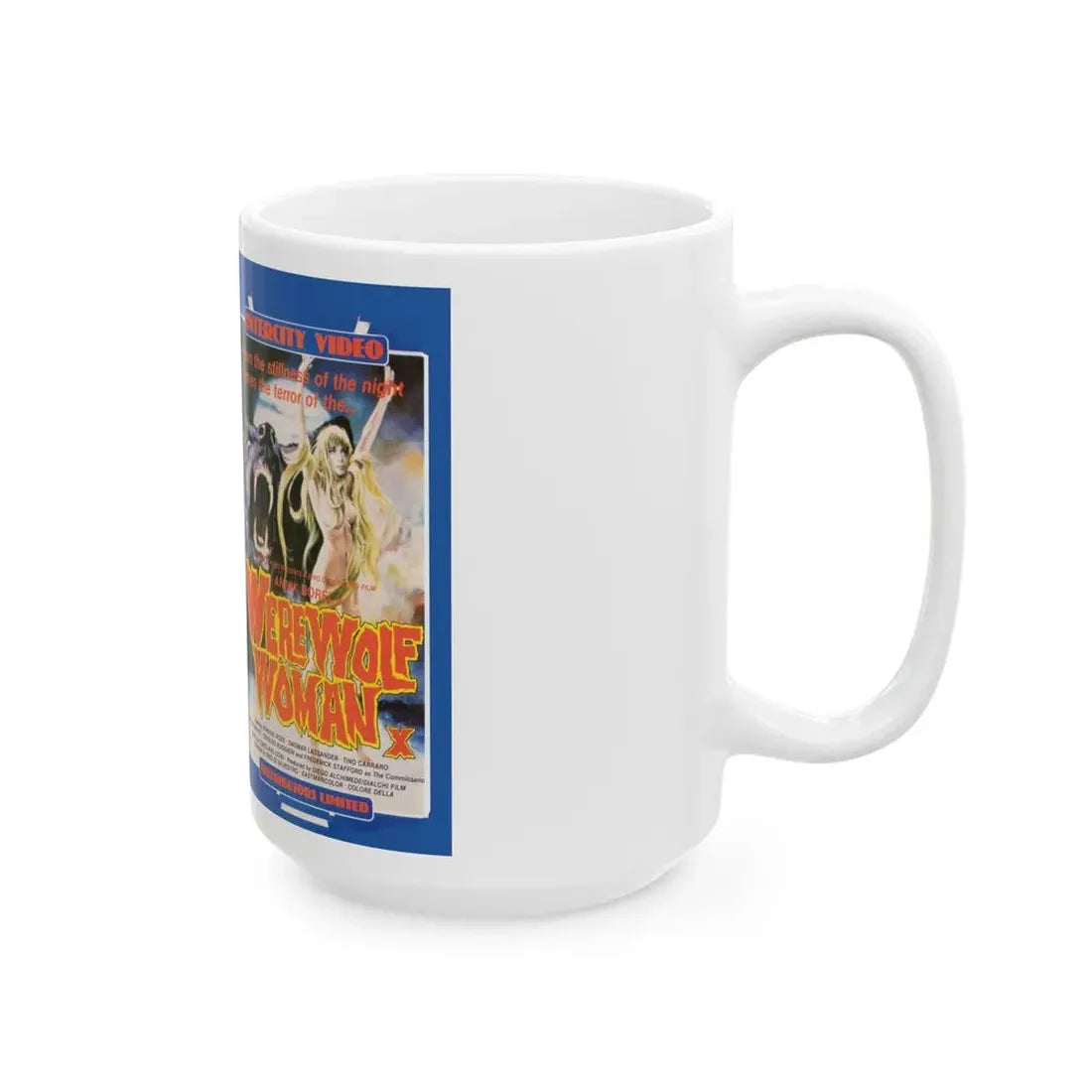 WEREWOLF WOMAN version2 (VHS COVER) - White Coffee Mug - Go Mug Yourself