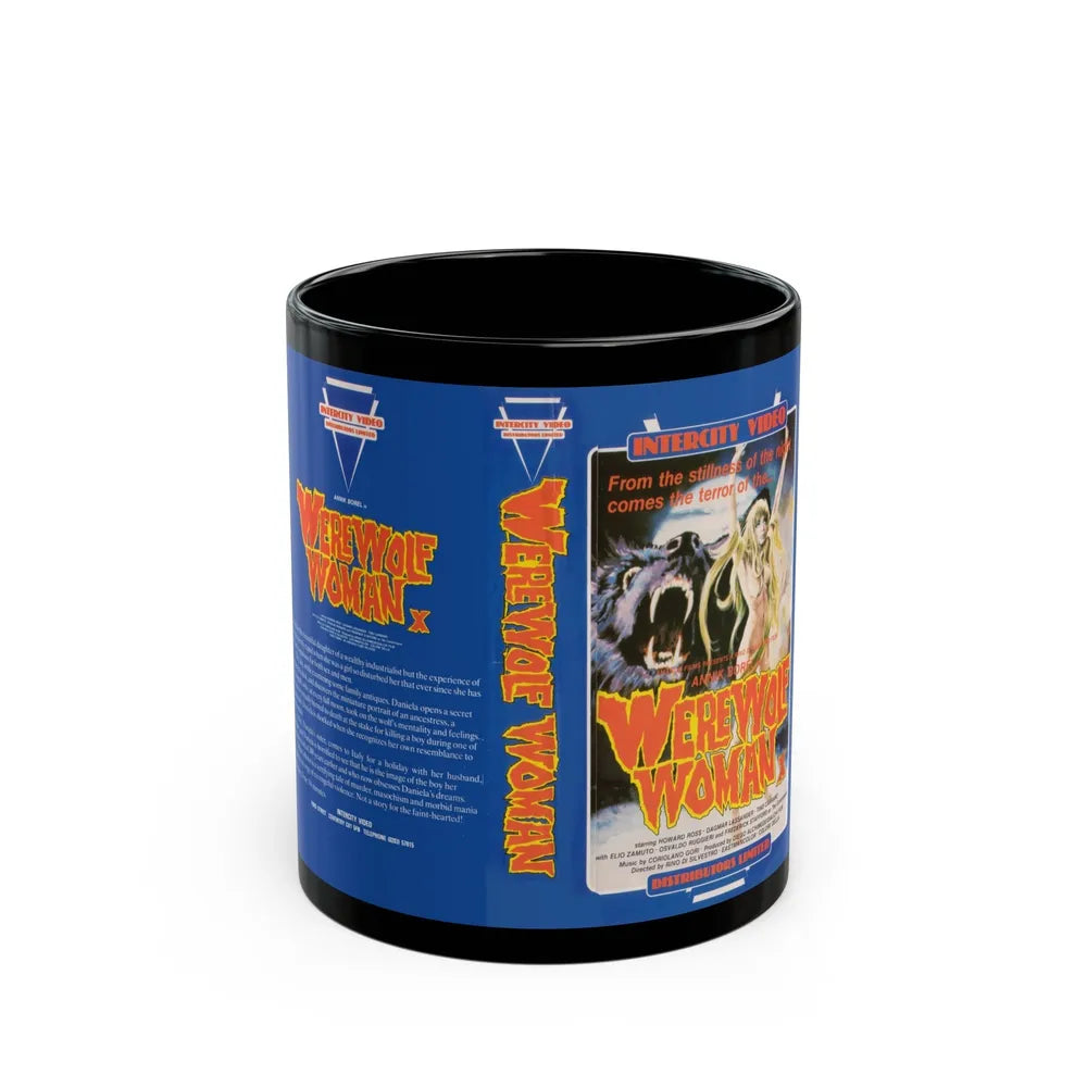 WEREWOLF WOMAN (VHS COVER) - Black Coffee Mug-11oz-Go Mug Yourself